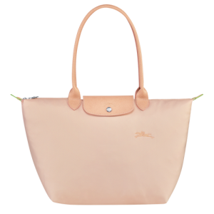 Longchamp Le Pliage Green L Canvas, Recycled canvas Women's Shoulder Bags Pink | 839-MBAZSD