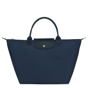 Longchamp Le Pliage Green M Canvas, Recycled canvas Women's Top-handle Bags Blue | 280-KMARGQ