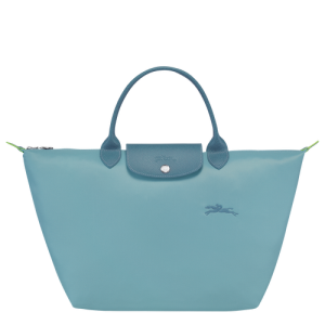 Longchamp Le Pliage Green M Canvas, Recycled canvas Women's Top-handle Bags Blue | 601-UKOFLH