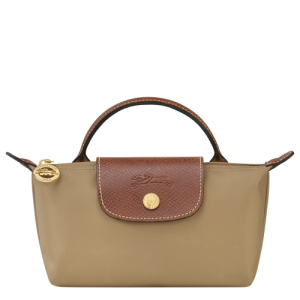 Longchamp Le Pliage Original Canvas, Recycled canvas Women's Pouches Beige | 205-ZUJMBF