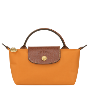 Longchamp Le Pliage Original Canvas, Recycled canvas Women's Pouches Orange | 312-MDAIKH