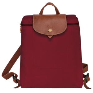 Longchamp Le Pliage Original Canvas, Recycled canvas Men's Backpacks Red | 730-KCNQZD