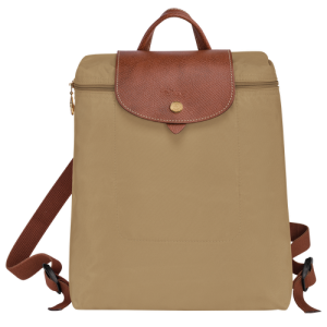 Longchamp Le Pliage Original Canvas, Recycled canvas Men's Backpacks Beige | 805-TMAORK