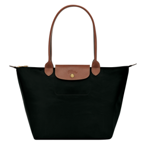 Longchamp Le Pliage Original L Canvas, Recycled canvas Women's Shoulder Bags Black | 014-ERCGZI