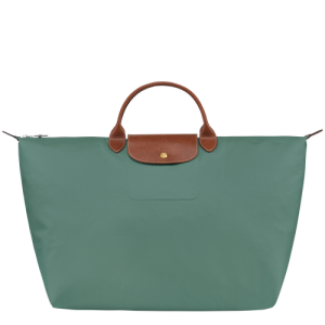 Longchamp Le Pliage Original L Canvas, Recycled canvas Women's Travel Bags Green | 176-ZCSNIY