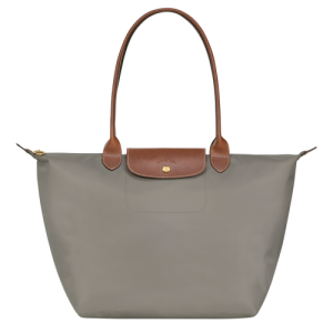 Longchamp Le Pliage Original L Canvas, Recycled canvas Women's Shoulder Bags Grey | 236-MOUSTQ