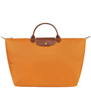 Longchamp Le Pliage Original L Canvas, Recycled canvas Women's Travel Bags Orange | 385-MQUYTB