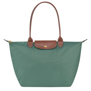 Longchamp Le Pliage Original L Canvas, Recycled canvas Women's Shoulder Bags Green | 412-YQAFGR