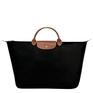 Longchamp Le Pliage Original L Canvas, Recycled canvas Women's Travel Bags Black | 620-IFYDKQ