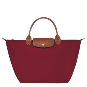 Longchamp Le Pliage Original M Canvas, Recycled canvas Women's Top-handle Bags Red | 374-SCKLTE