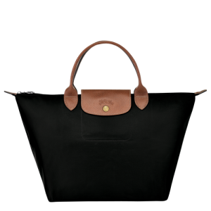 Longchamp Le Pliage Original M Canvas, Recycled canvas Women's Top-handle Bags Black | 460-QXROPT