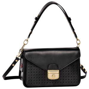 Longchamp Mademoiselle S Leather Women's Crossbody Bags Black | 764-XLGTUW