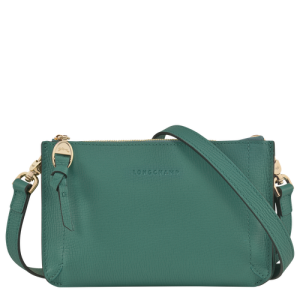 Longchamp Mailbox Leather Women's Crossbody Bags Green | 572-DZICOG