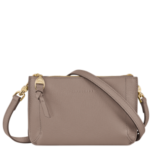 Longchamp Mailbox Leather Women's Wallets On Chain Beige | 132-UOKRXQ