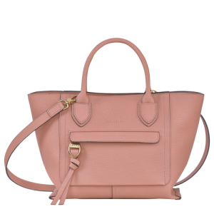 Longchamp Mailbox M Leather Women's Top-handle Bags Pink | 058-KVLRWN