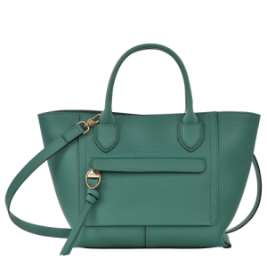 Longchamp Mailbox M Leather Women's Top-handle Bags Green | 596-KFZWYE