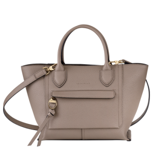 Longchamp Mailbox M Leather Women's Top-handle Bags Beige | 904-EUFSQT