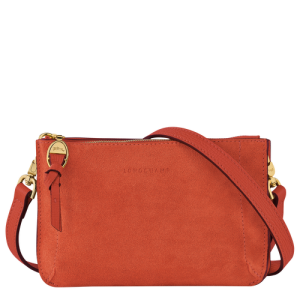 Longchamp Mailbox Soft Leather Women's Mini Bag Orange | 375-ZELPMJ