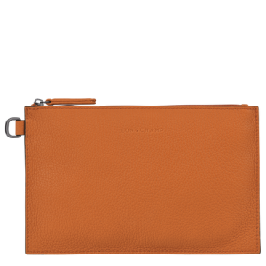 Longchamp Roseau Essential Leather Women's Pouches Orange | 325-IYPCAE