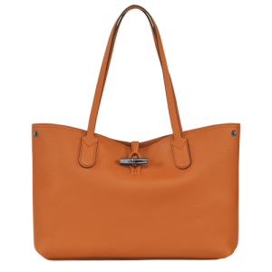 Longchamp Roseau Essential Leather Women's Shoulder Bags Orange | 678-MNLRGE