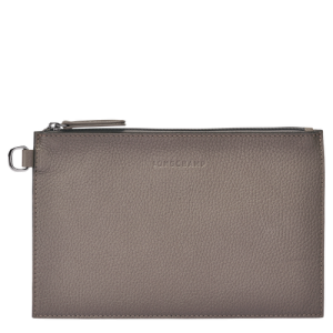 Longchamp Roseau Essential Leather Women's Pouches Grey | 953-KJMYOG