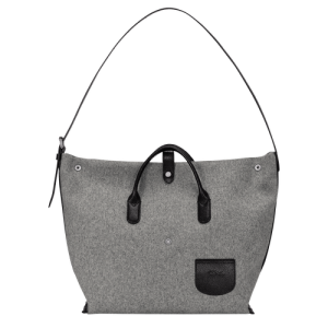 Longchamp Roseau Essential XL Canvas Women's Shoulder Bags Grey | 038-JZIFEU