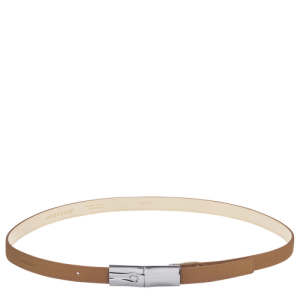 Longchamp Roseau Leather Women's Belts Beige | 601-HQZYTU