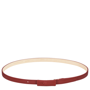 Longchamp Roseau Leather Women's Belts Red | 370-WBALJO