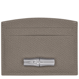 Longchamp Roseau Leather Women's Cardholders Grey | 741-AQTZHJ