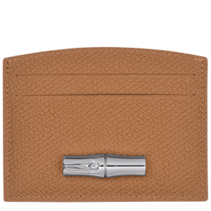 Longchamp Roseau Leather Women's Cardholders Beige | 914-LVMRQB