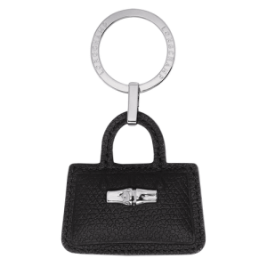 Longchamp Roseau Leather Women's Key Rings Black | 370-DRNBTV