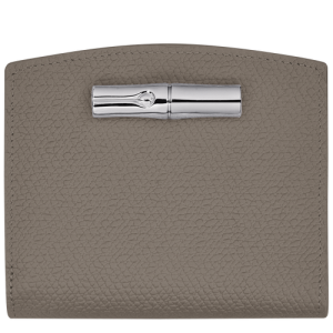 Longchamp Roseau Leather Women's Wallets Grey | 312-PCUQTM