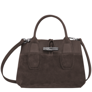 Longchamp Roseau S Leather Women's Top-handle Bags Brown | 541-TWHYSB