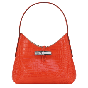 Longchamp Roseau XS Leather Women's Shoulder Bags Orange | 893-DONIAT